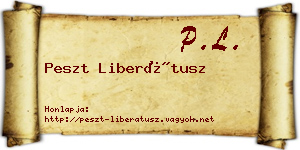 Peszt Liberátusz névjegykártya